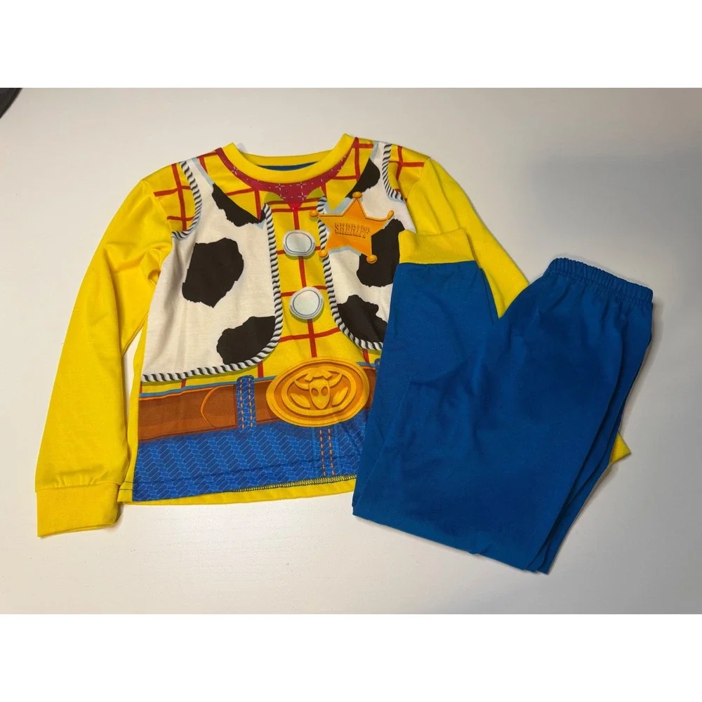 Disney Toy Story Woody Pajamas Kids Size 7 Character.com Cowboy Sleepwear Set